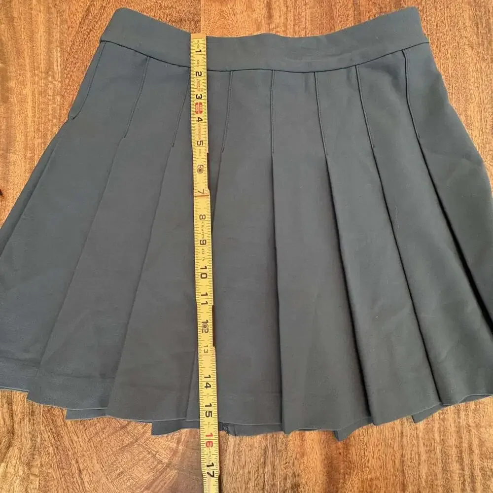 Sunday Best Skirt Womens 4 Gray Pleated Twill Mini Skater School Uniform Tennis